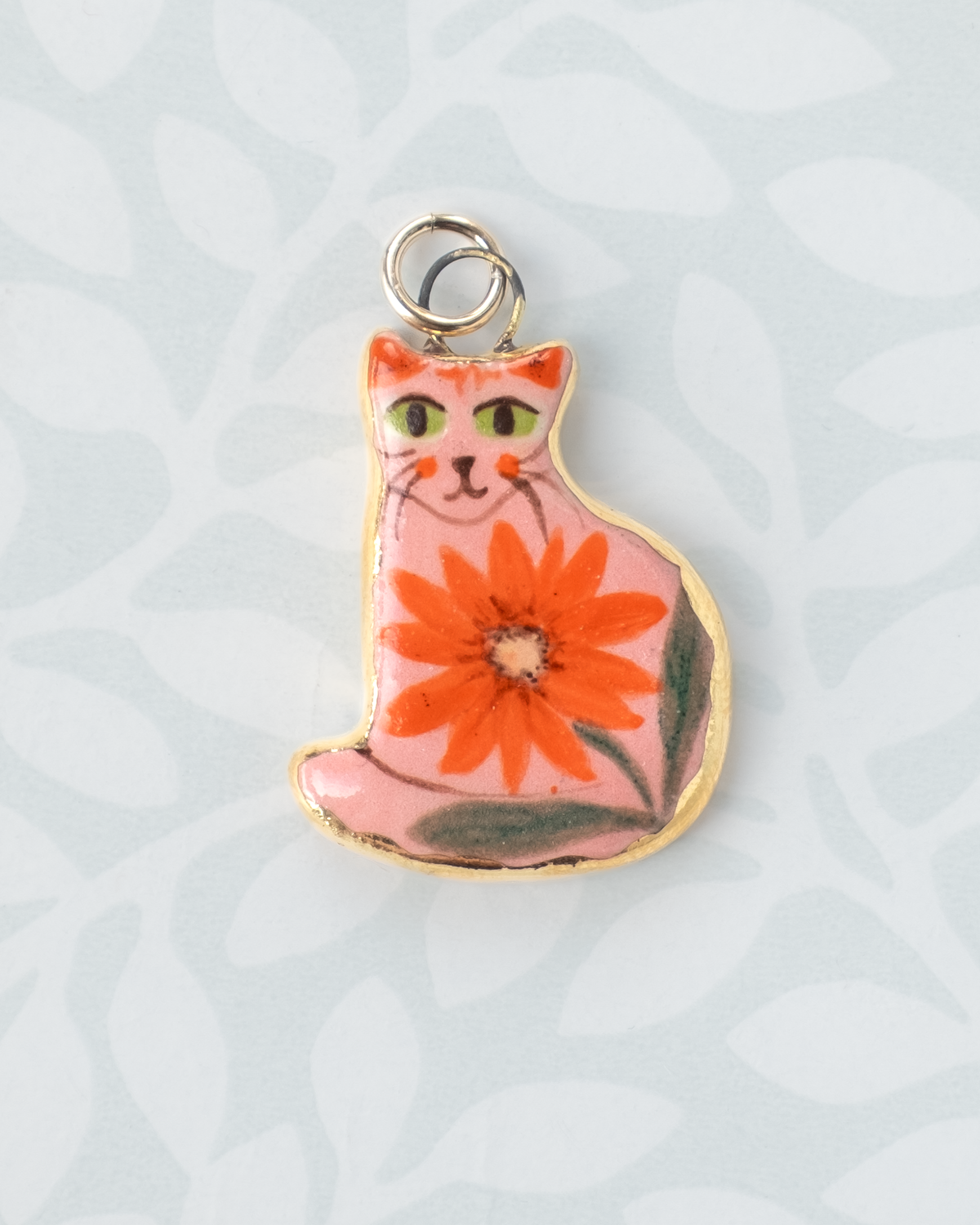 Floral Cat Charm