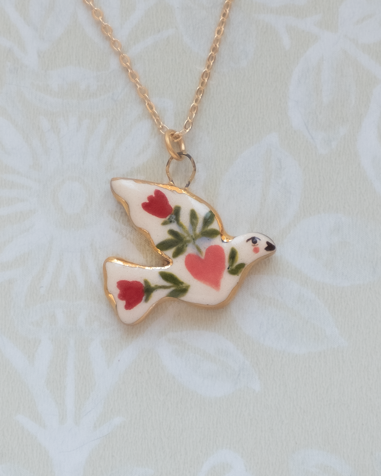 Heart Bird Charm