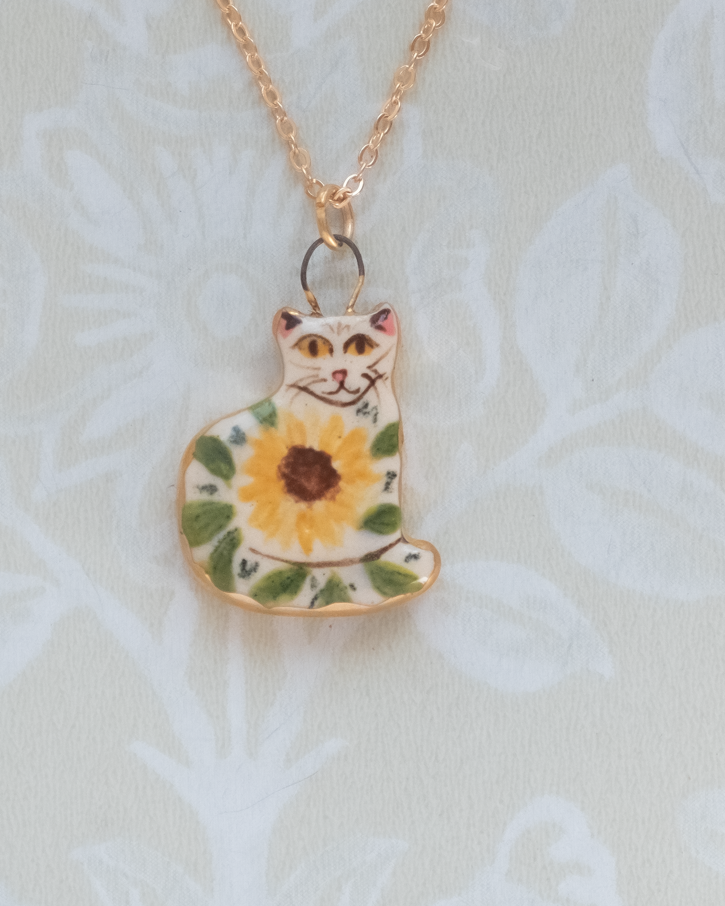 Sunflower Cat Charm