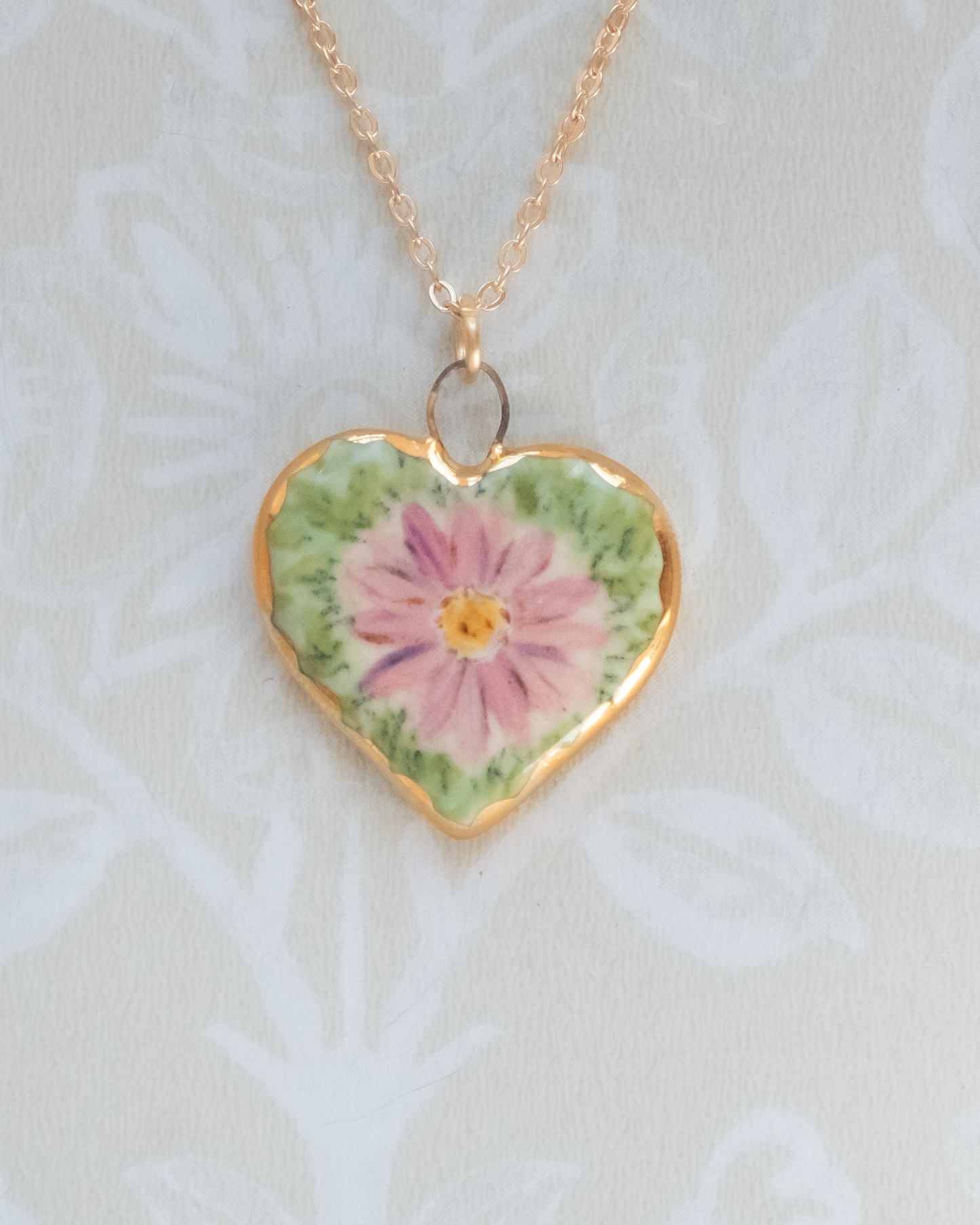 Flower Heart Charm