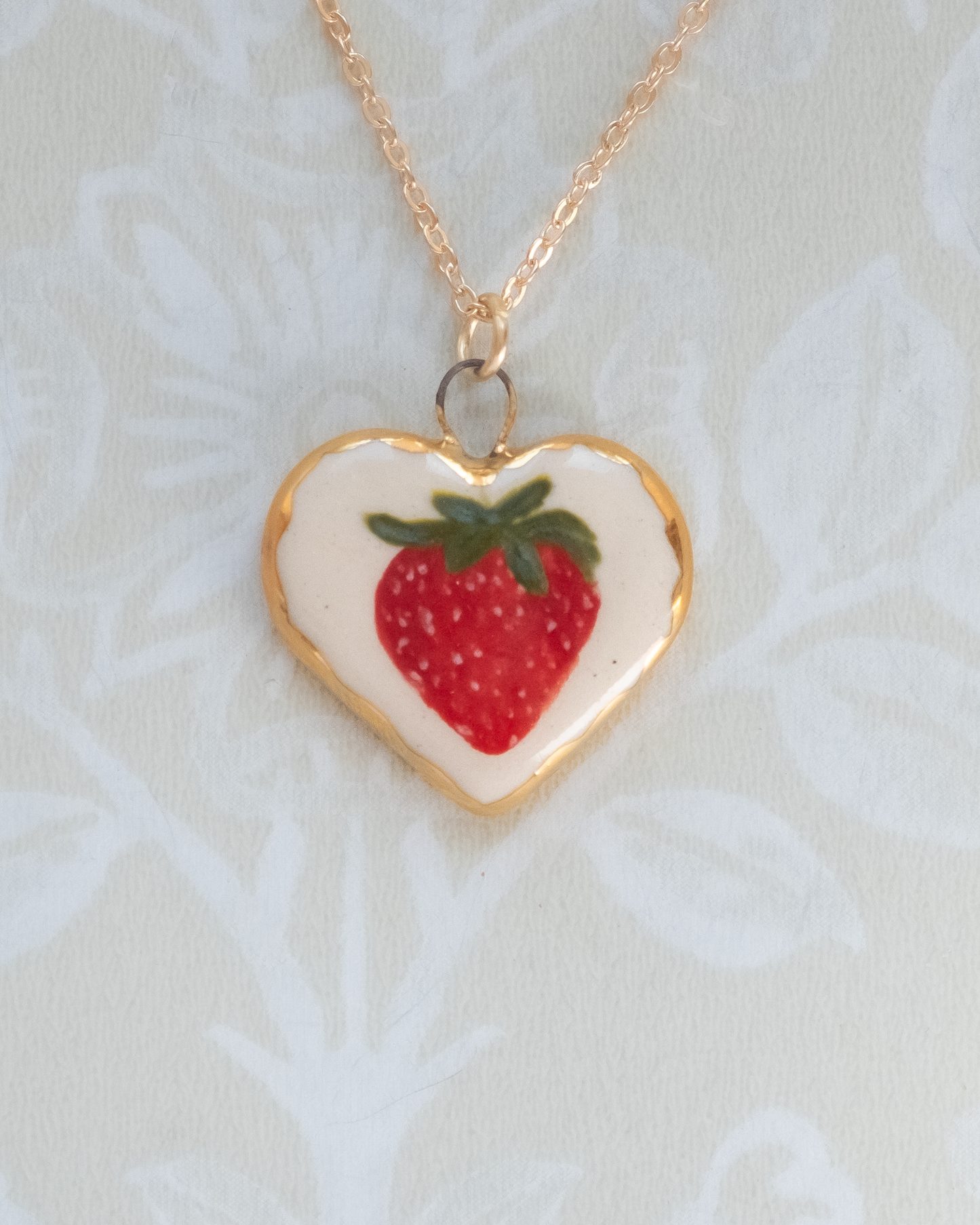 Strawberry Heart Charm