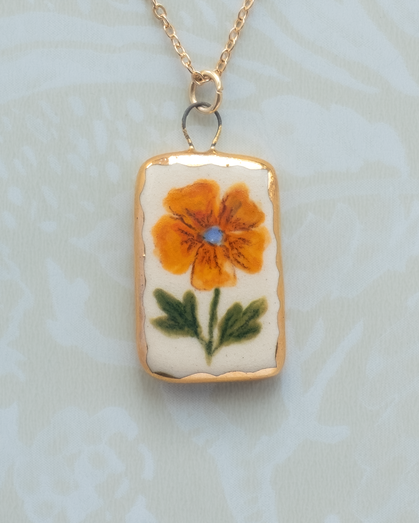 Orange Flower Charm