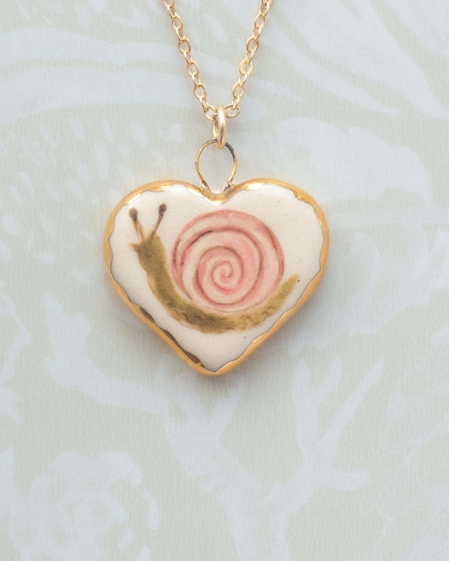 Snail Heart Charm