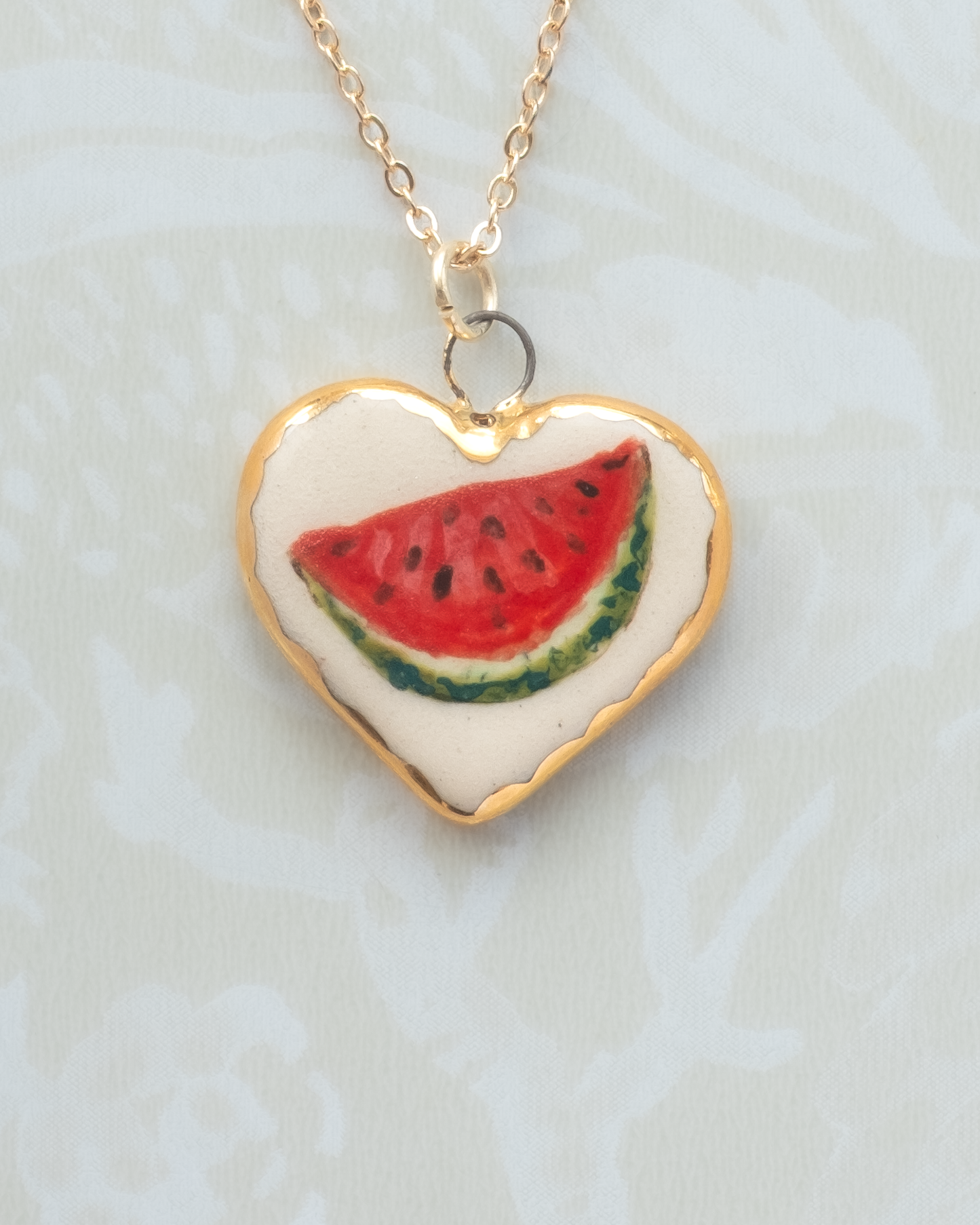 Watermelon Heart Charm