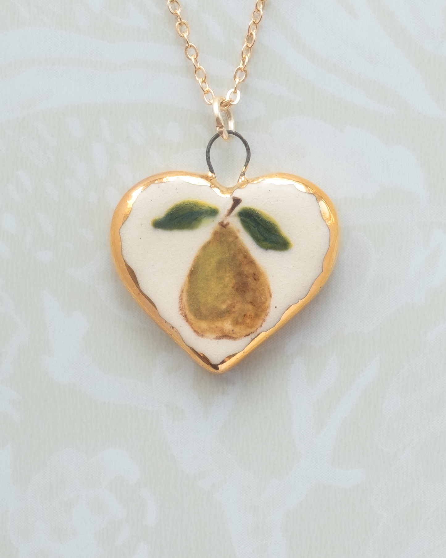 Pear Heart Charm
