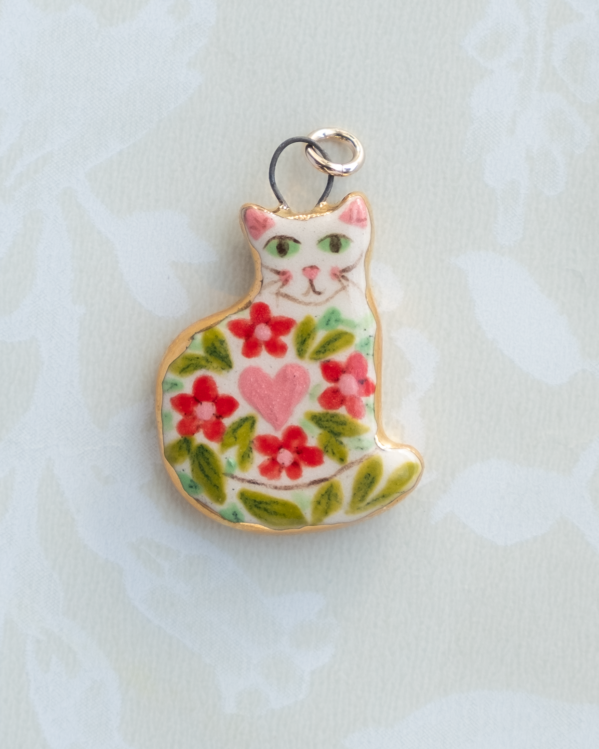 Heart Cat Charm