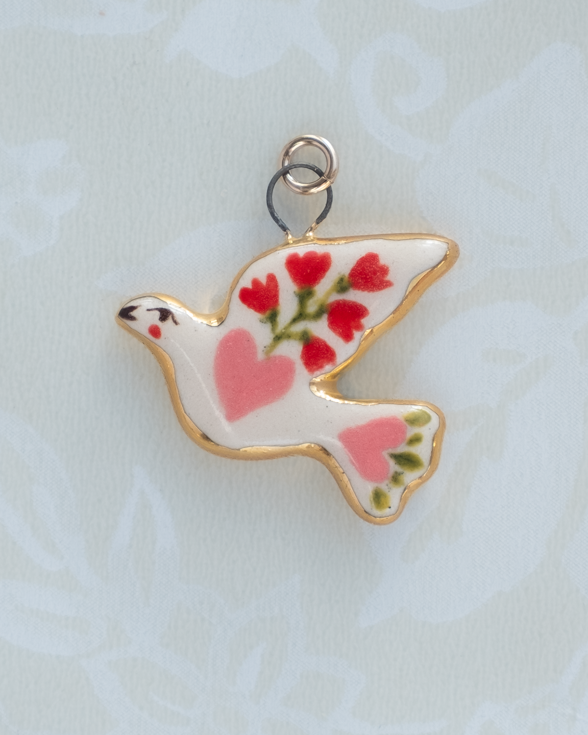 Heart Bird Charm