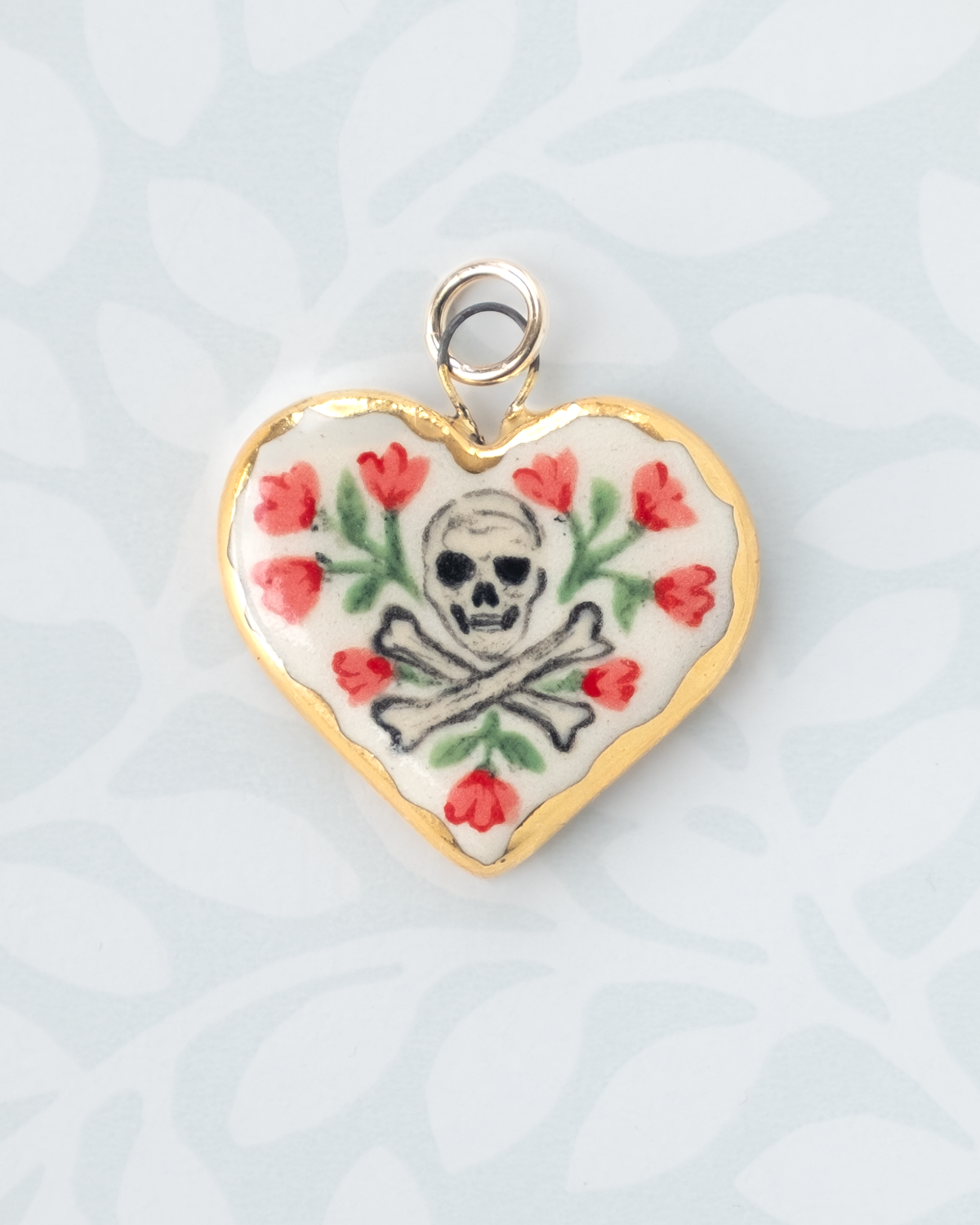 Skull Heart Charm