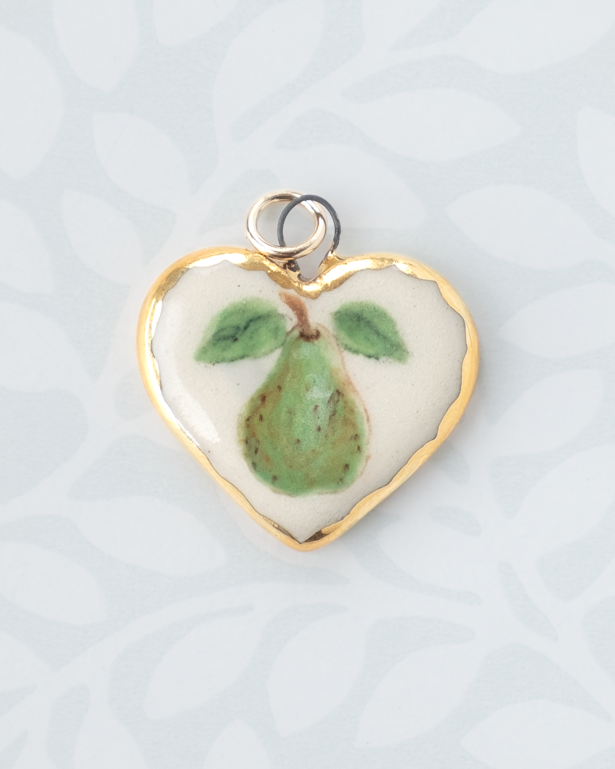 Pear Heart Charm
