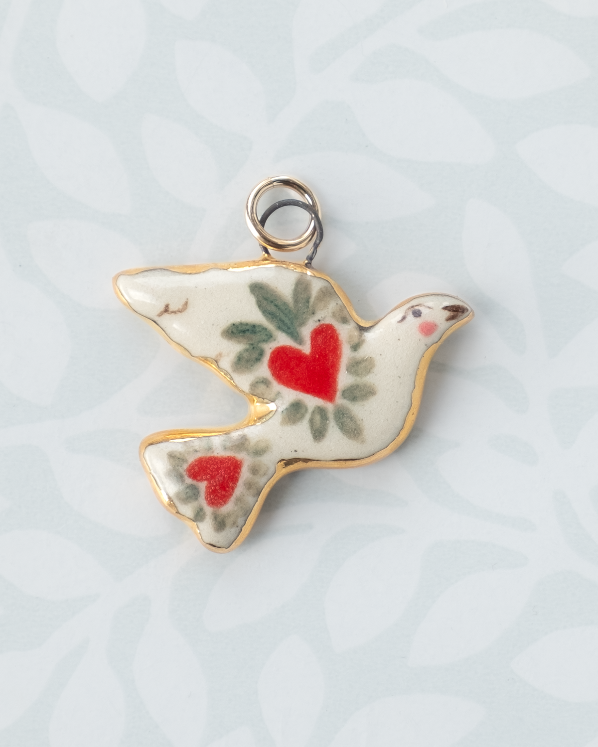 Heart Bird Charm