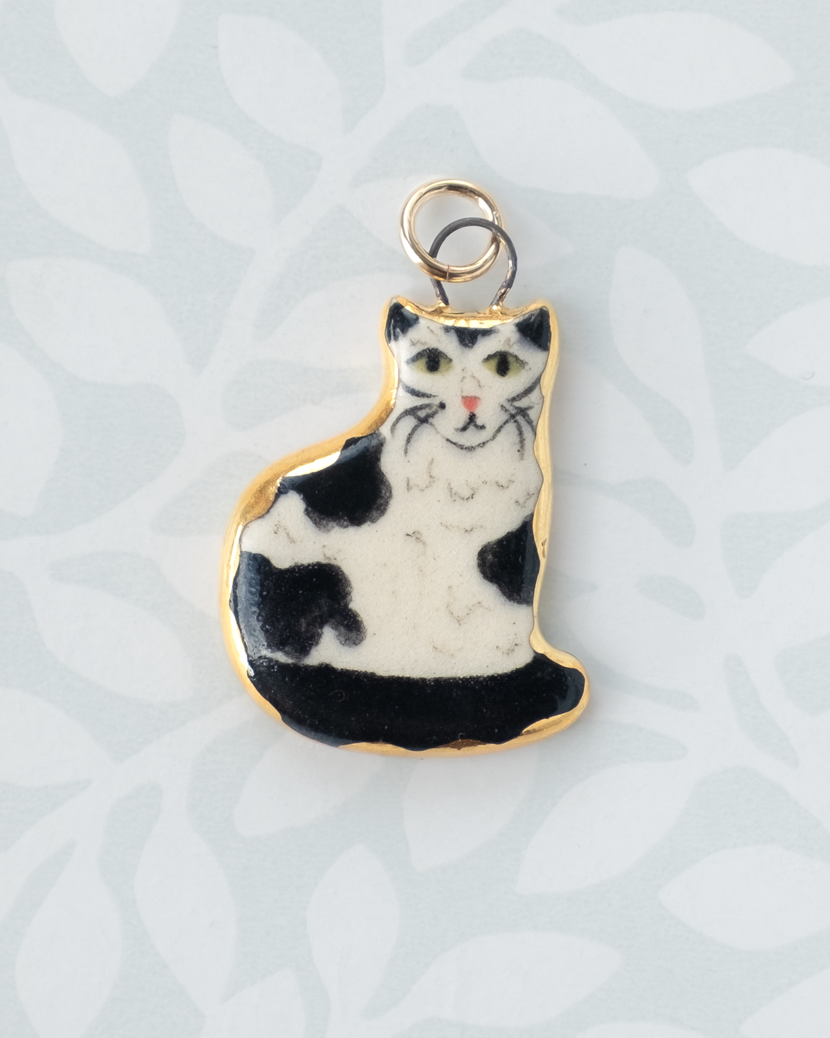 White & Black Cat Charm