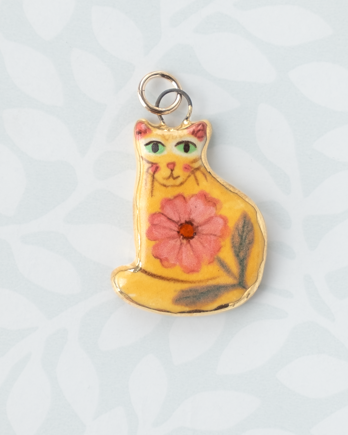 Floral Cat Charm