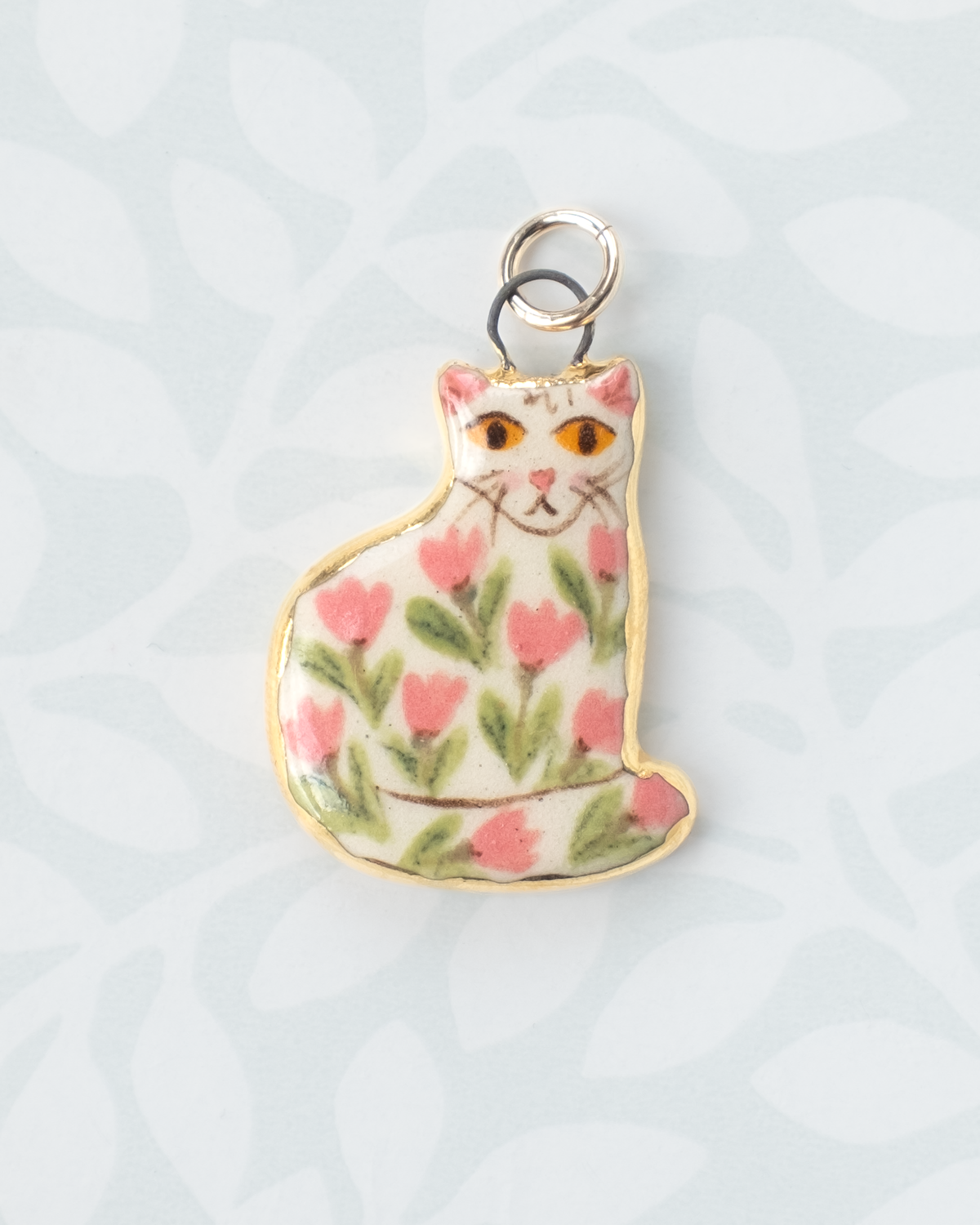 Floral Cat Charm