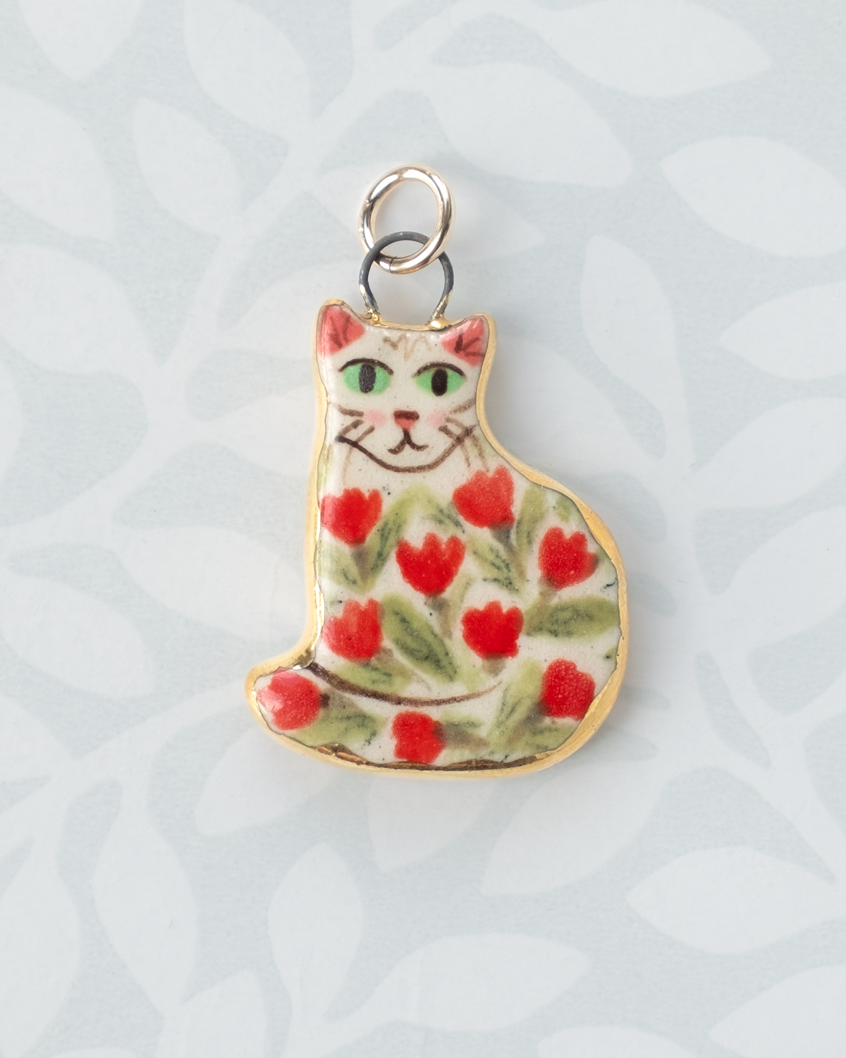 Floral Cat Charm
