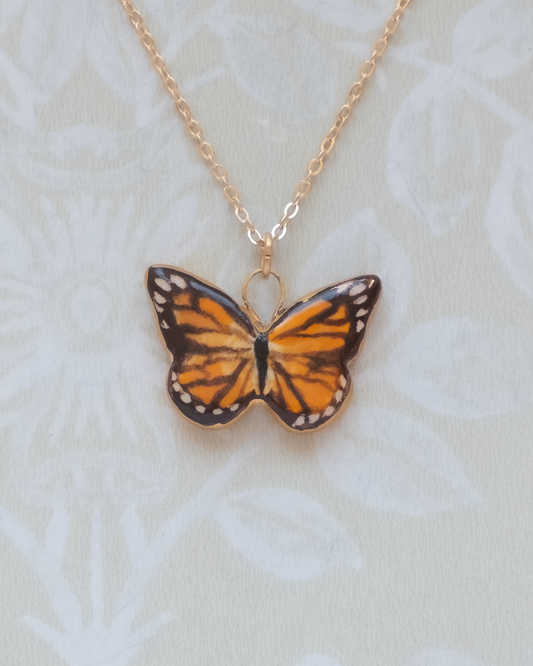 Orange Butterfly Charm