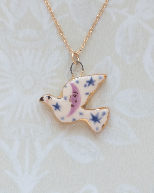Moon Bird Charm