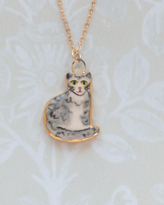 Grey Cat Charm