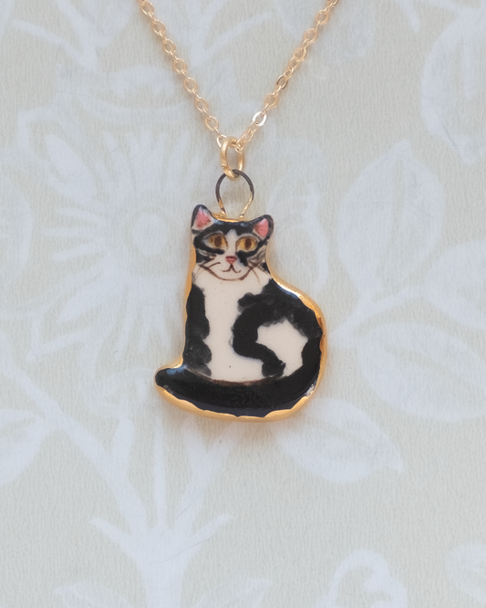 Black & White Cat Charm