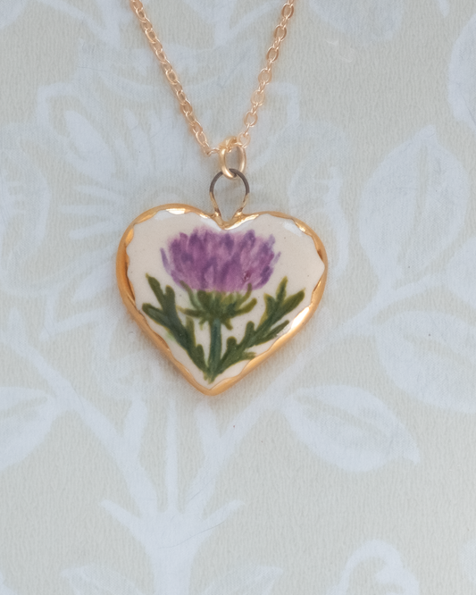 Thistle Heart Charm