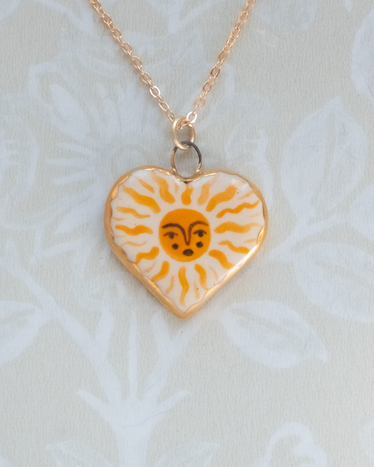 Sun Heart Charm