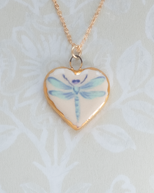 Dragonfly Heart Charm