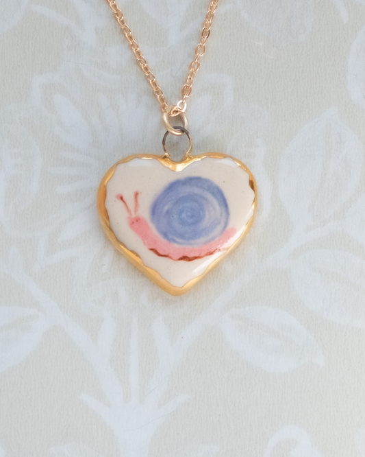 Snail Heart Charm