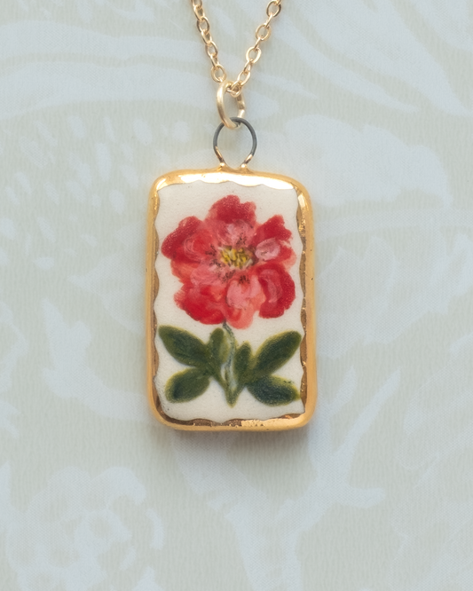 Red Flower Charm