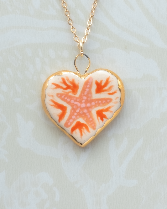Starfish Heart Charm