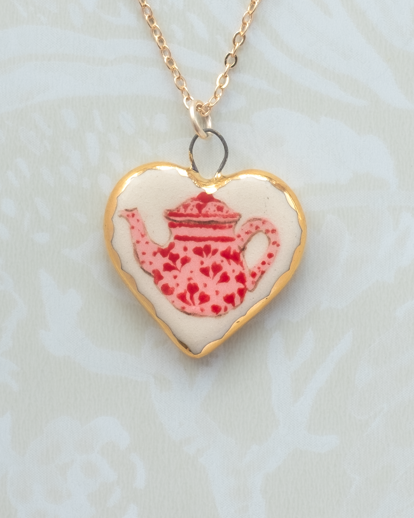 Teapot Heart Charm