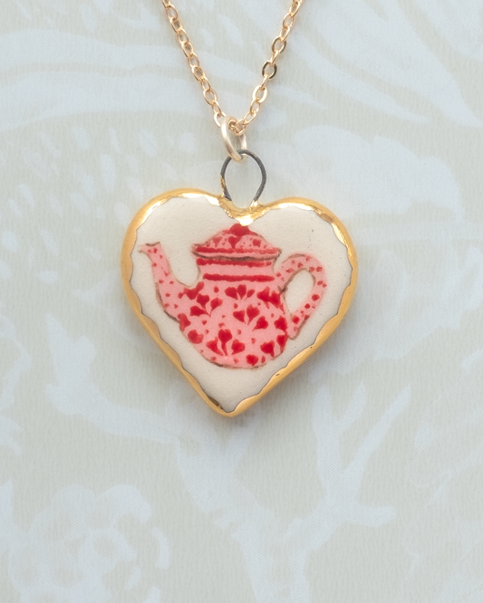 Teapot Heart Charm