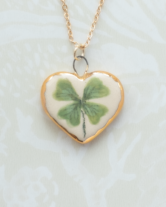Clover Heart Charm