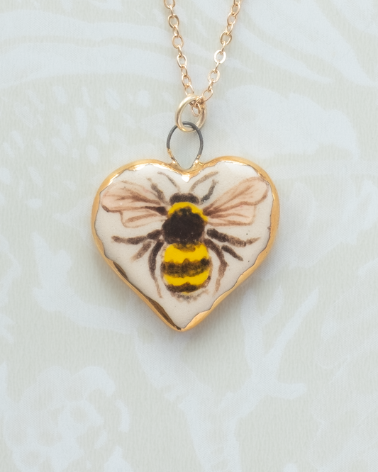 Bee Heart Charm