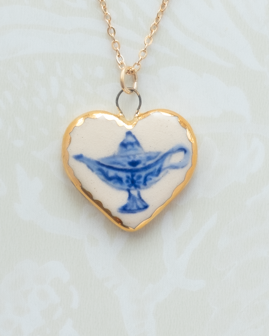 Magic Lamp Heart Charm