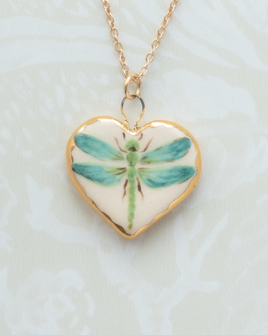 Dragonfly Heart Charm