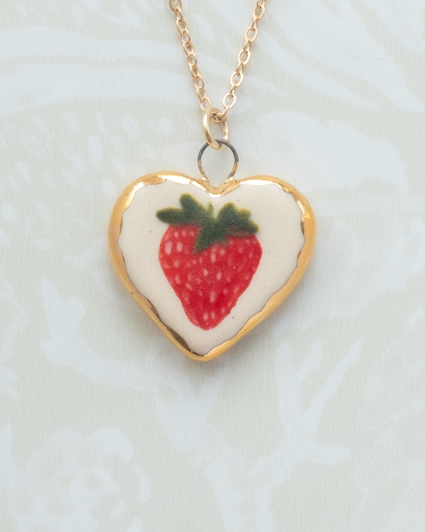 Strawberry Heart Charm