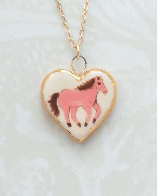 Horse Heart Charm