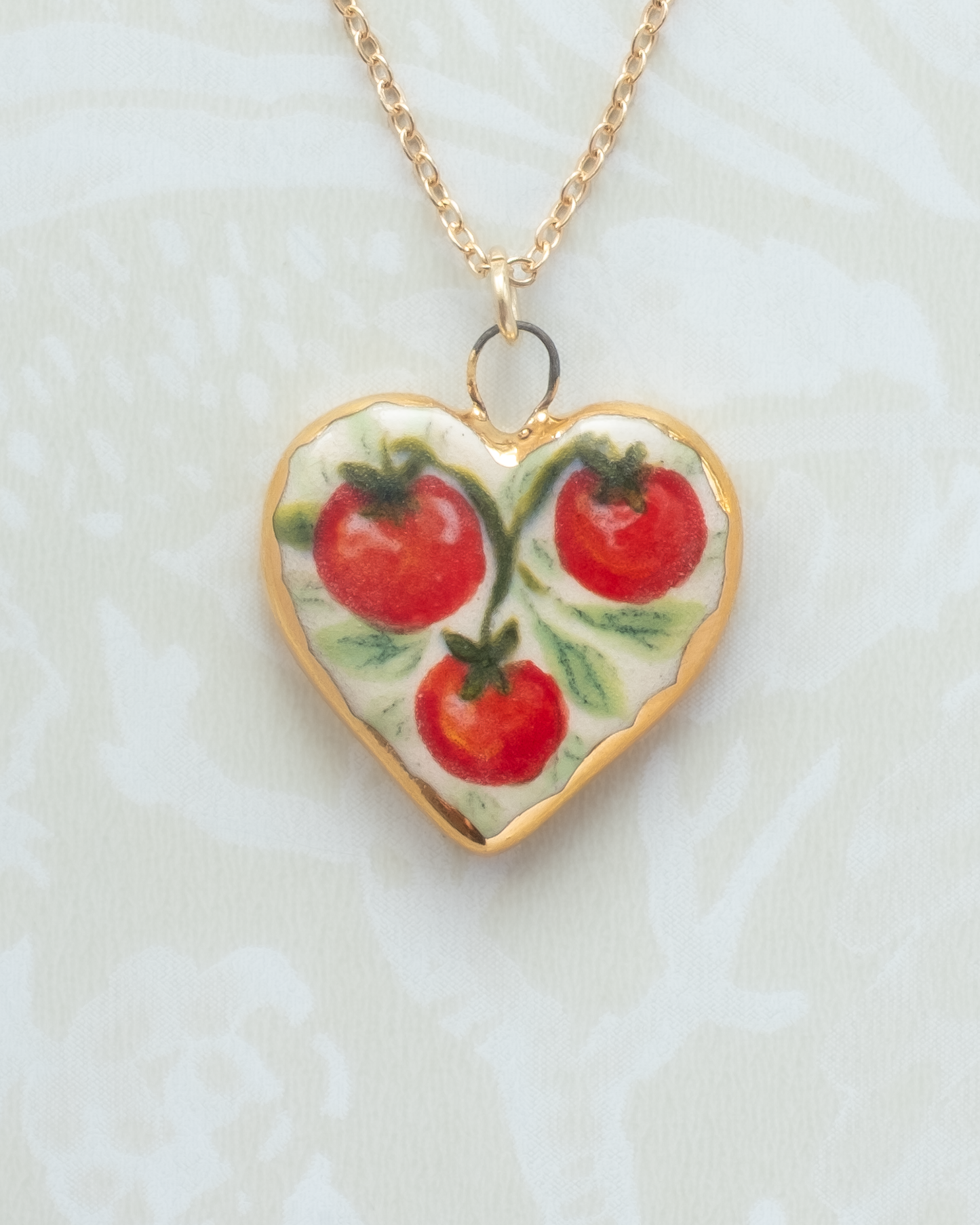 Tomato Heart Charm