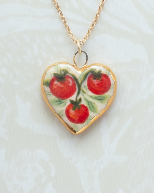 Tomato Heart Charm