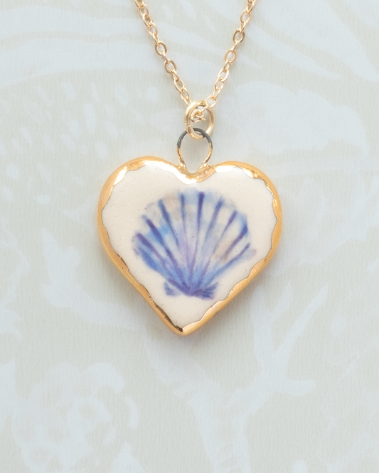 Shell Heart Charm