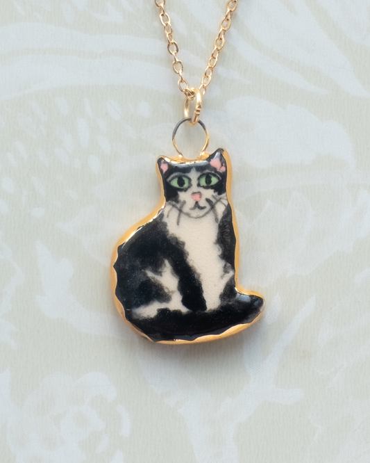 Black & White Cat Charm