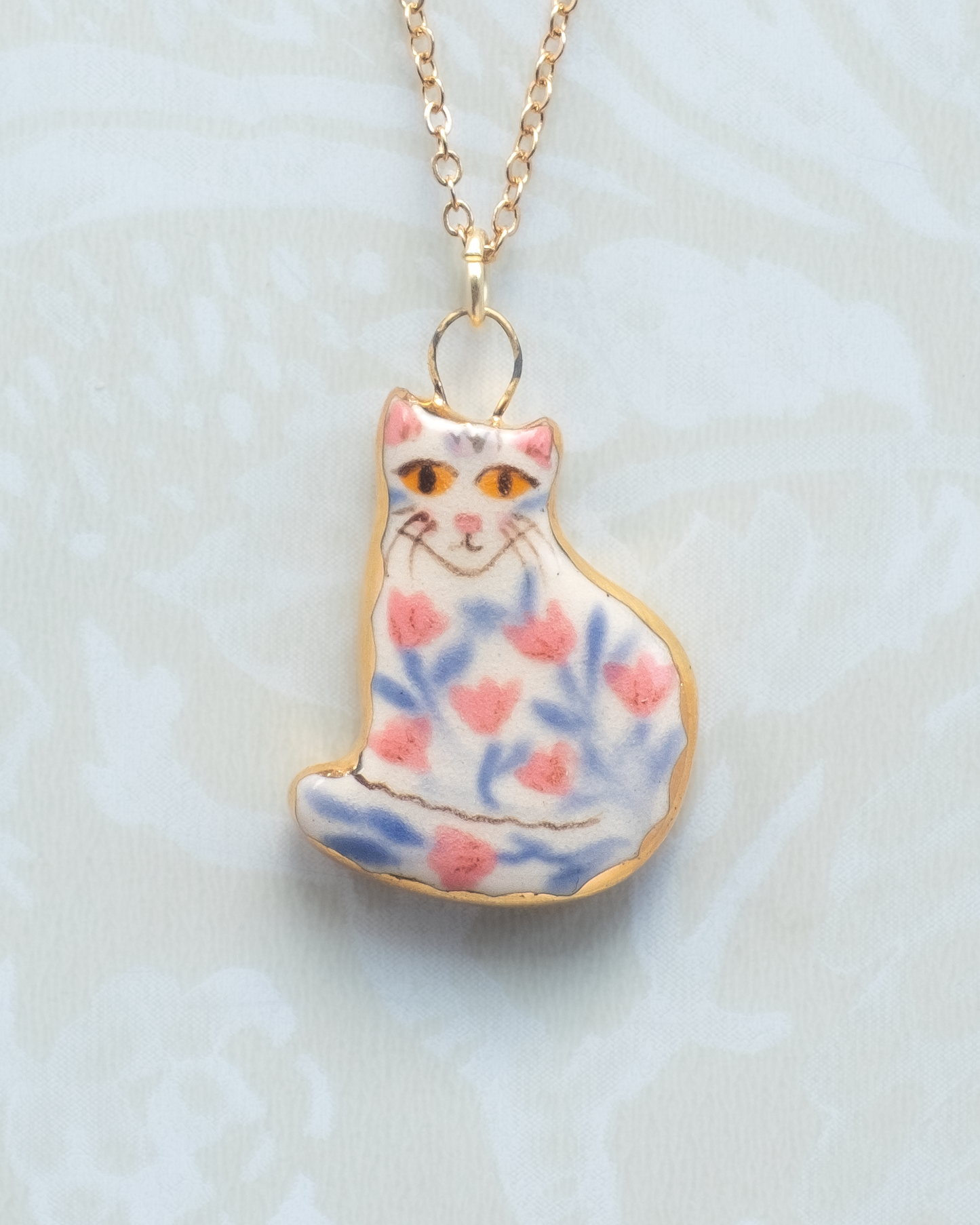 Floral Cat Charm