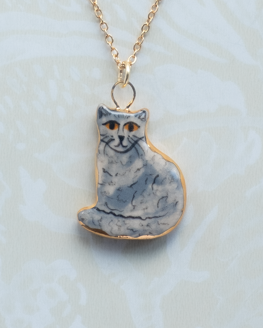 Grey Cat Charm