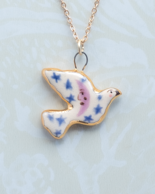 Moon Bird Charm