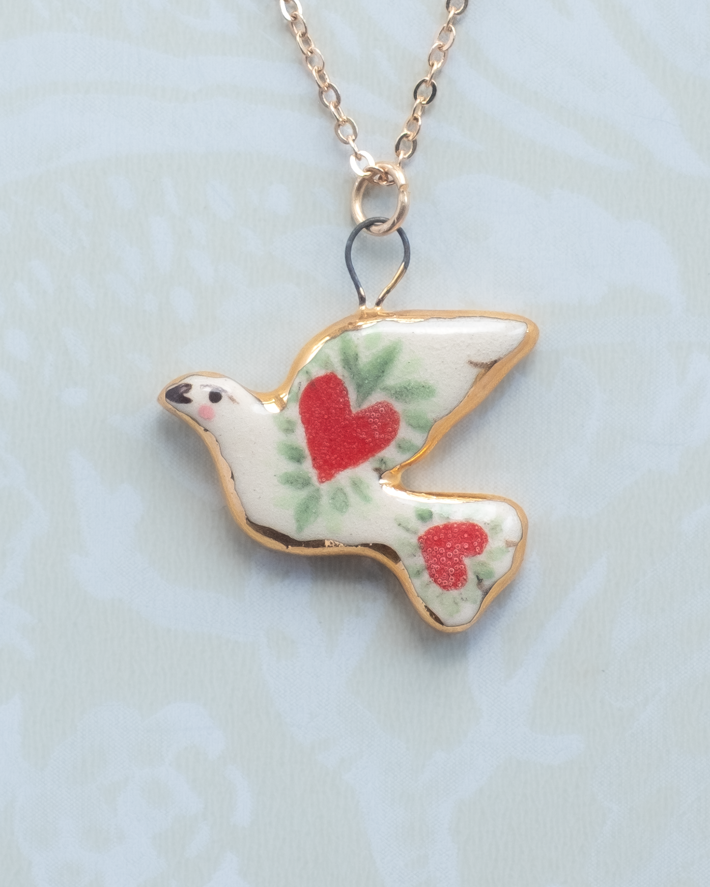 Heart Bird Charm