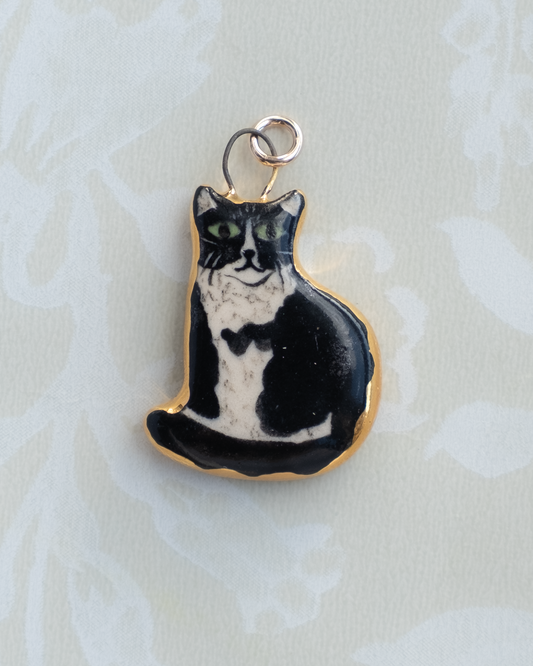Black & White Cat Charm
