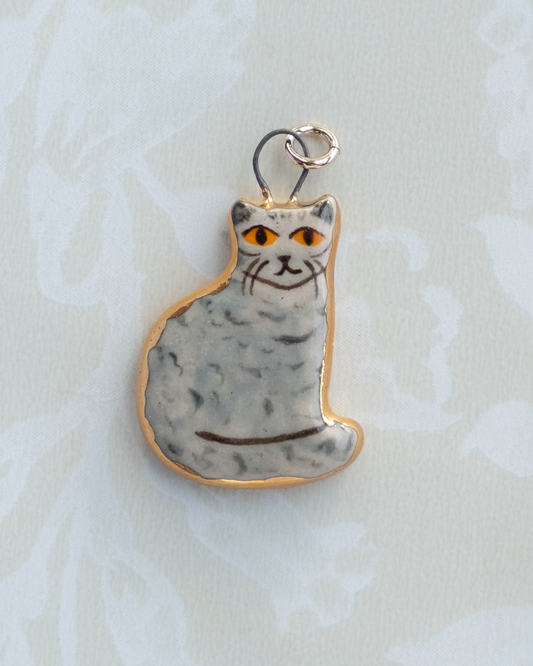 Grey Cat Charm