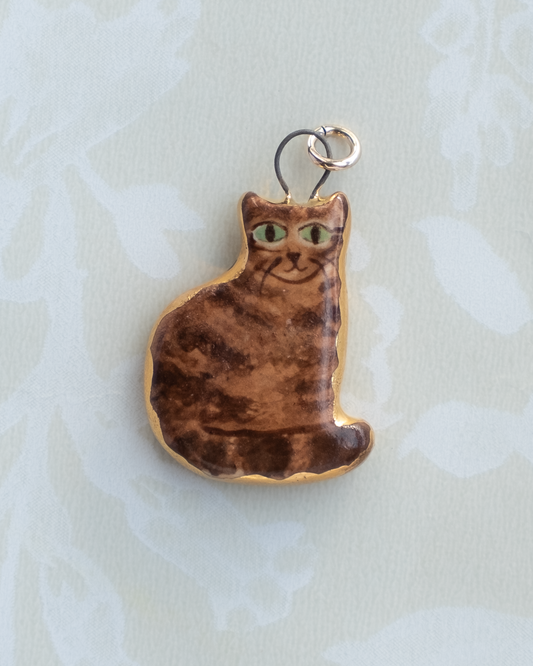 Brown Cat Charm