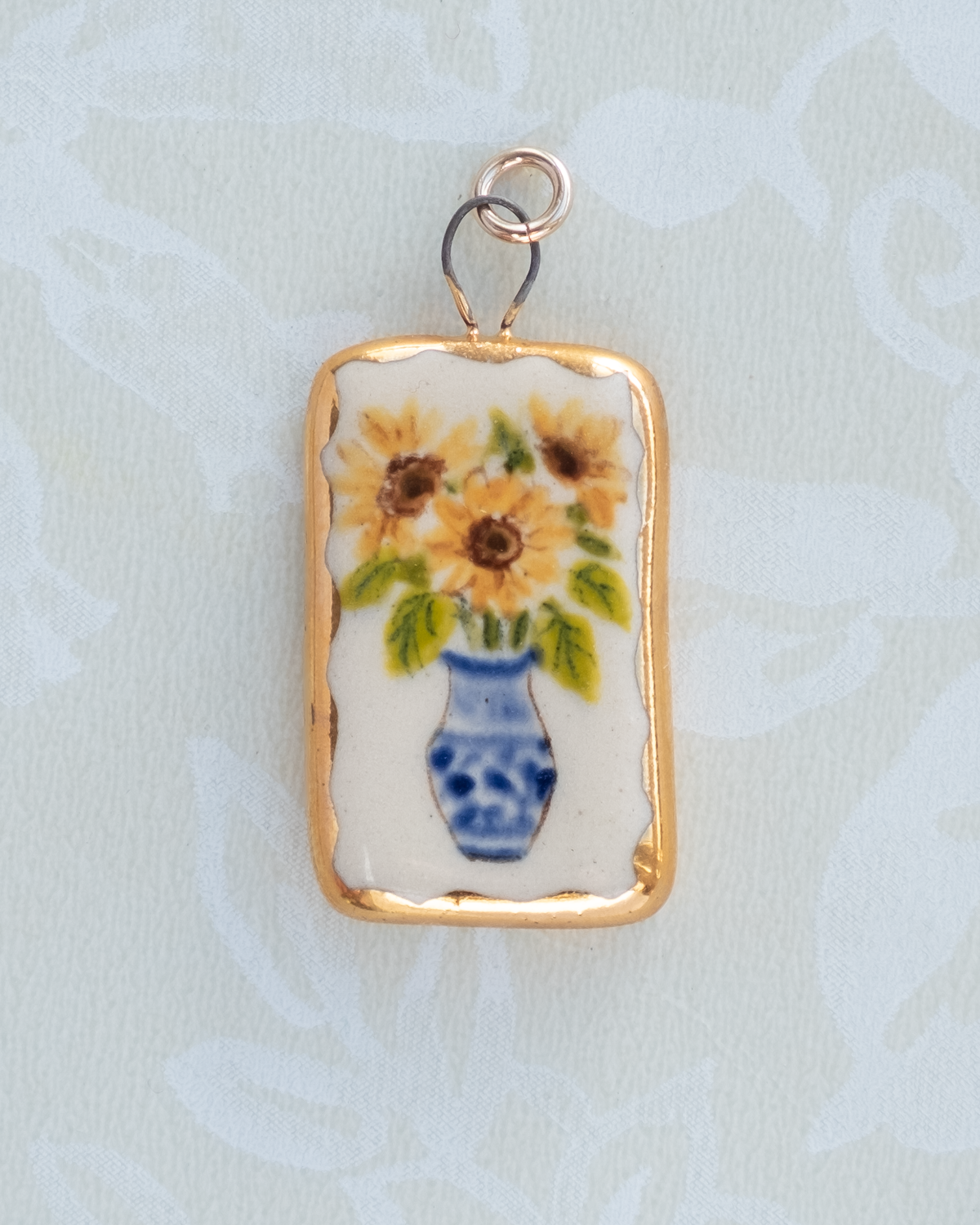 Sunflower Vase Charm