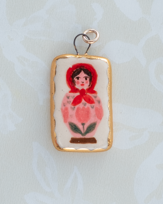 Pink Nesting Doll Charm