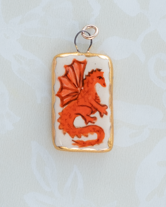 Orange Dragon Charm
